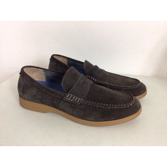 Vince Camuto Brown Suede Loafers Shoes Preppy Mens 11.5 main image 3